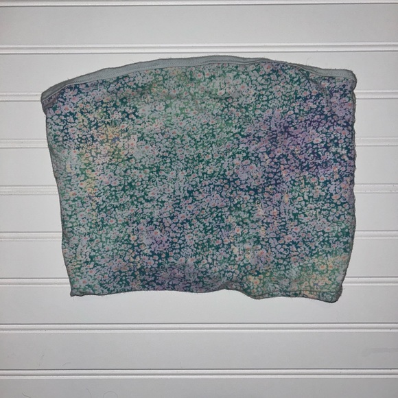 wild fable Tops - Soft Baby Blue Floral Tube Top